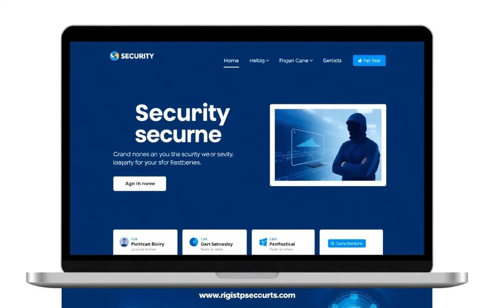 Exemplo de site para empresa de segurança criado pela NUVMI Creator