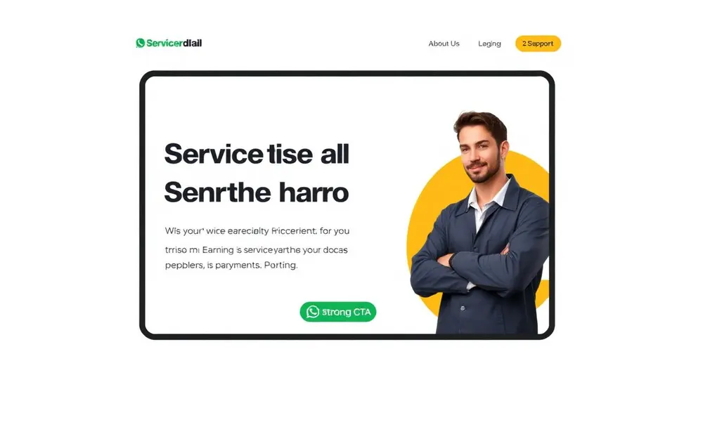 Exemplo de landing page para prestador de serviço criado pela NUVMI Creator